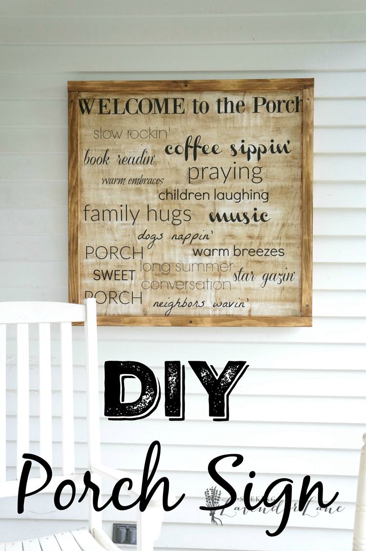 25. DIY Porch Welcome Sign