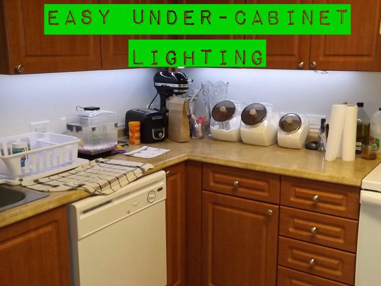 3. Easy DIY Under Cabinet Lighting