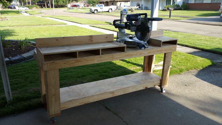 8. DIY Miter Saw Workbench