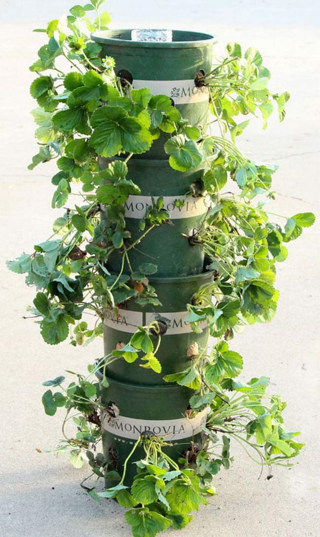 9. Homemade Garden Tower