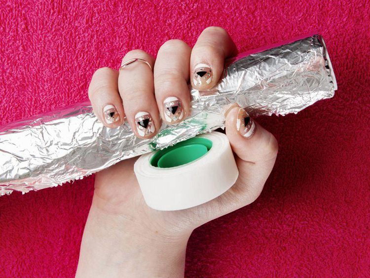 3. DIY Nail Art With Tin Foil