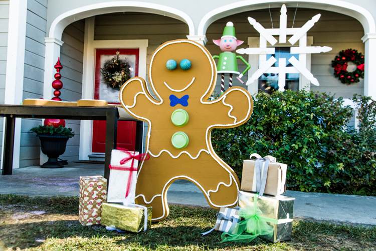 5. Outdoor Gingerbread Man DIY