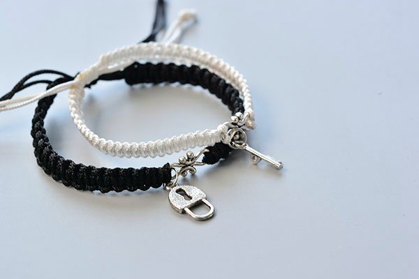 6. DIY Couple Bracelet With Charms