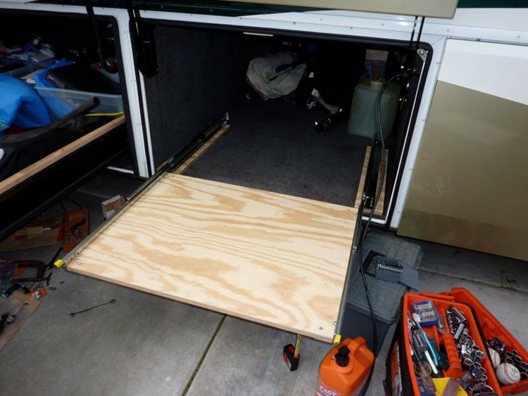 6. RV Slide Out Storage Tray Guide