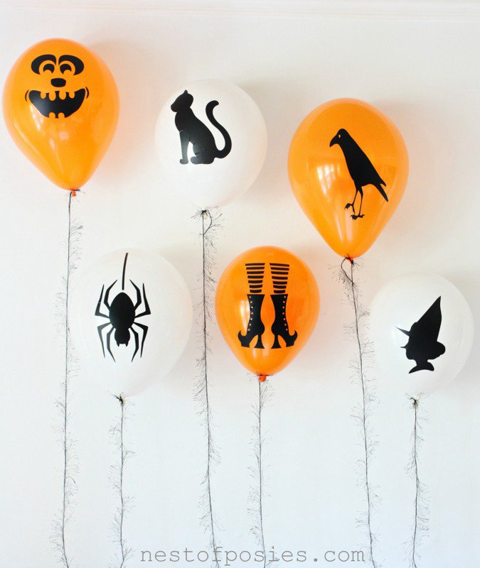 7. DIY Halloween Silhouette Balloon