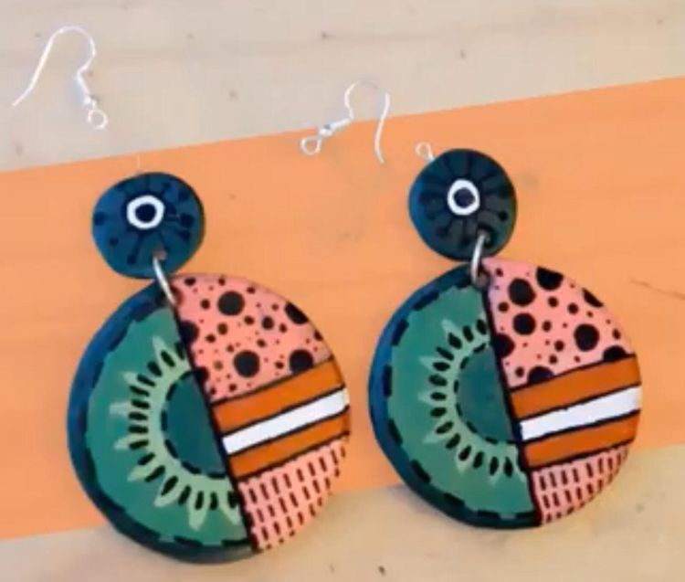 14. Amazing Polymer Clay Earrings For Beginners