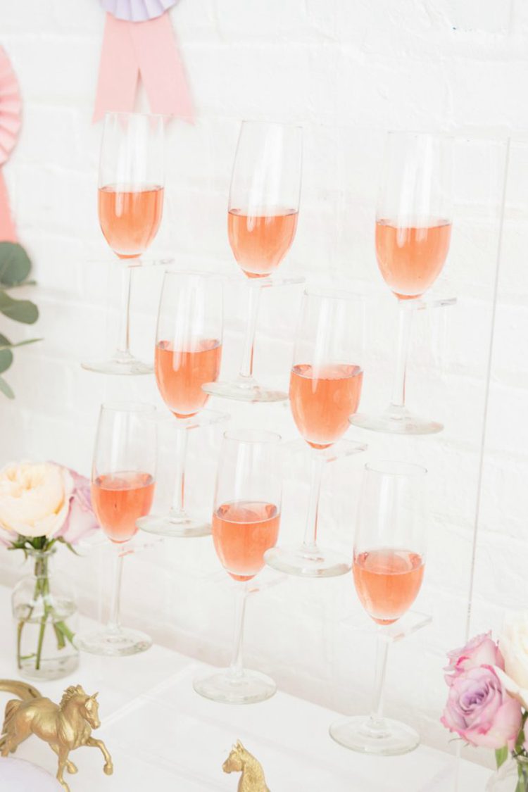14. Tabletop Acrylic Champagne Wall