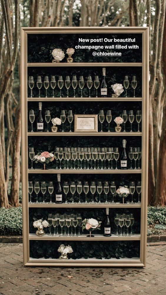 6. Champagne Wall Idea