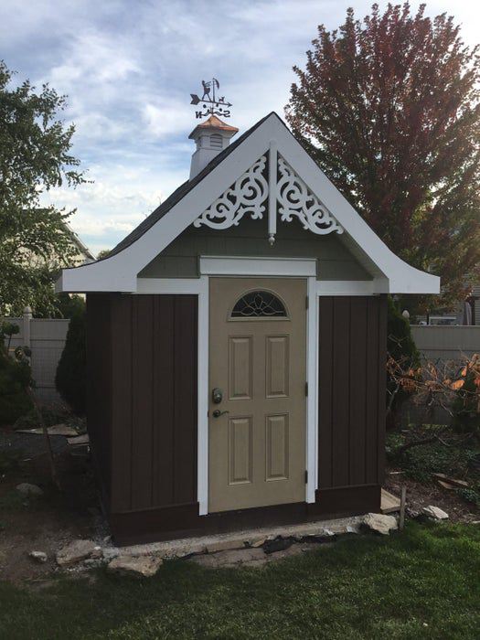 7. DIY Gable Brackets On A Shed