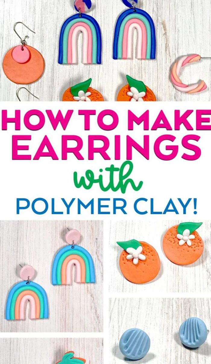 8. Beautiful Clay Earrings DIY