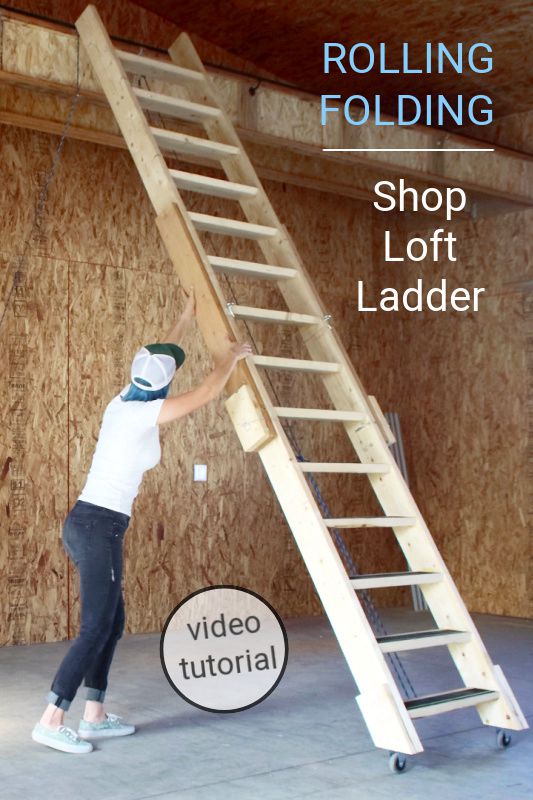 8. Rolling Folding Shop Ladder