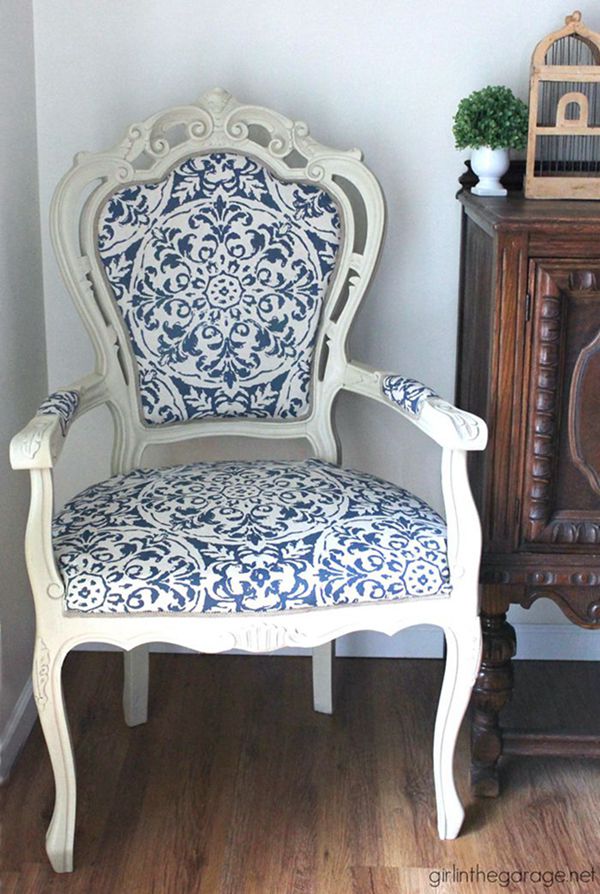 1. Reupholstered Chair Makeover Throne