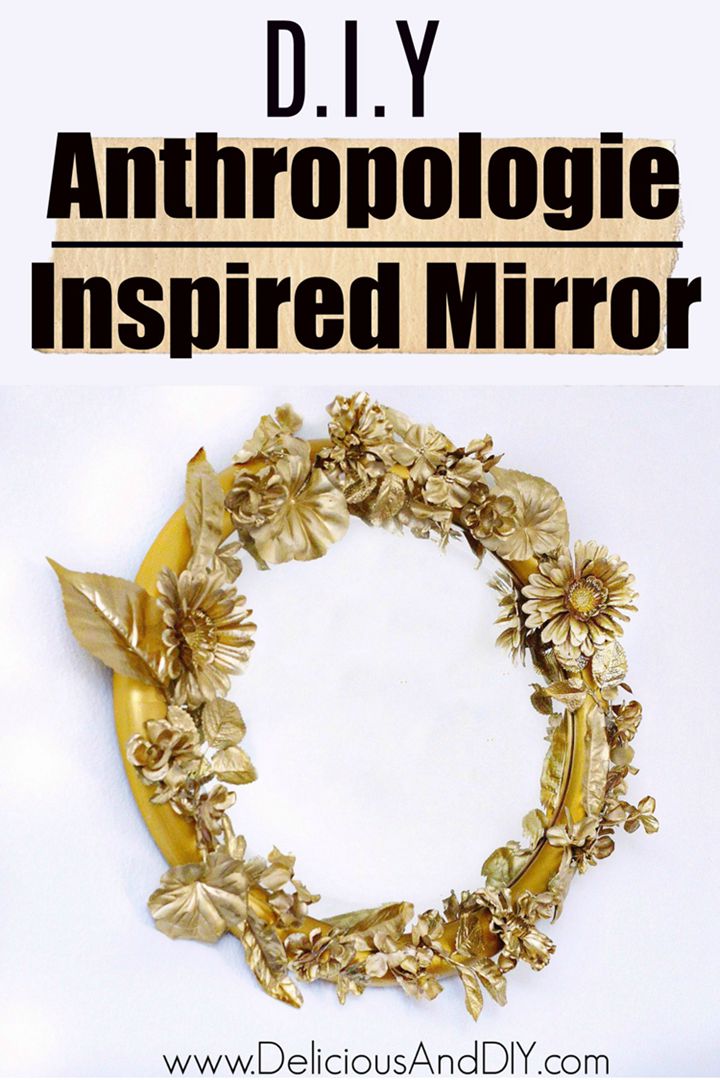 12. Anthropology Inspired Floral Mirror