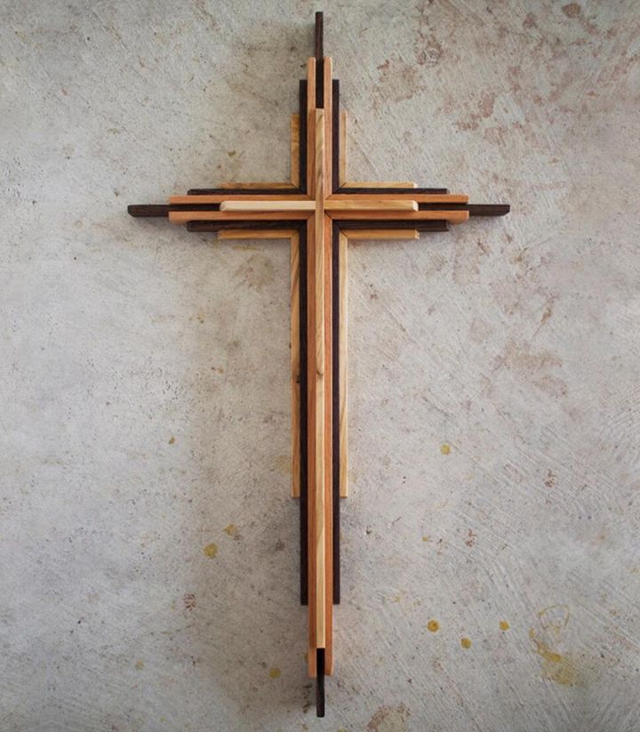 13. Layered Wood Cross