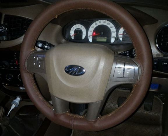 15. Steering Wheel Custom Leather Cover