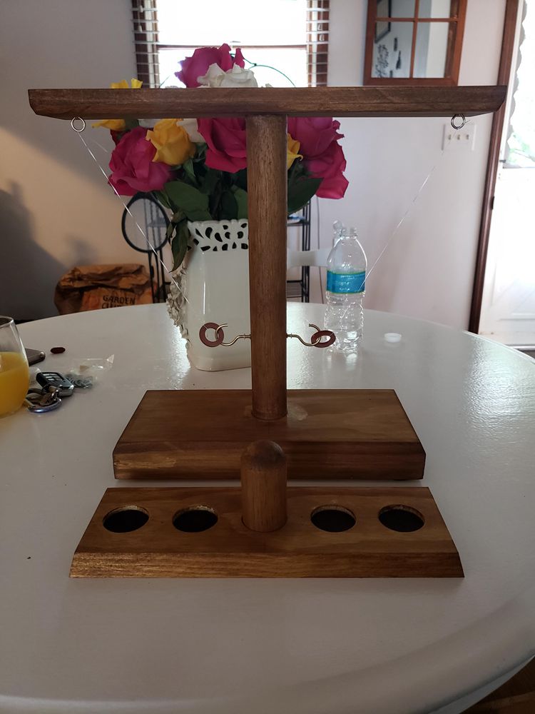 5. DIY Table Top Hook And Ring Game