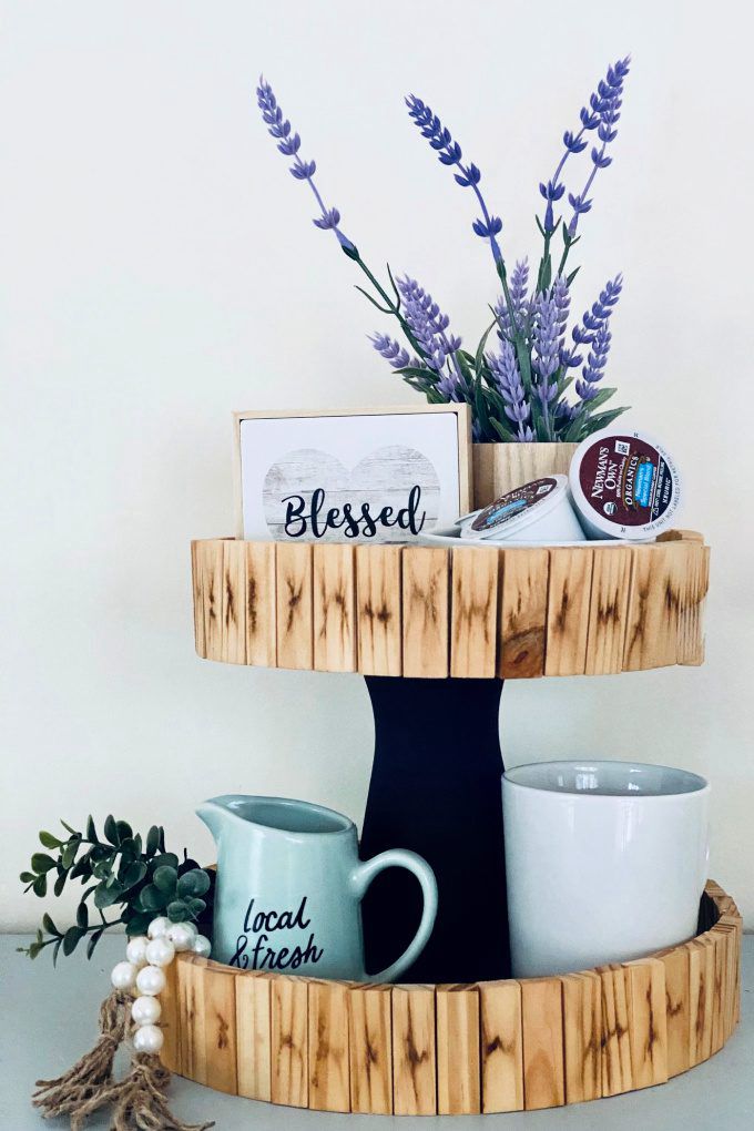 13. DIY Wood Tiered Tray