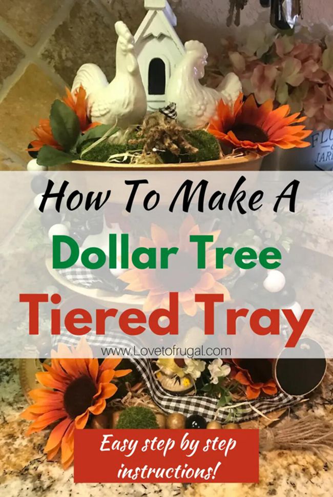 14. Dollar Tree Tiered Tray DIY