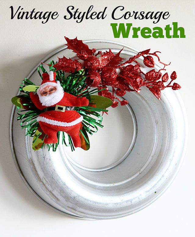 14. Vintage Styled Corsage Wreath