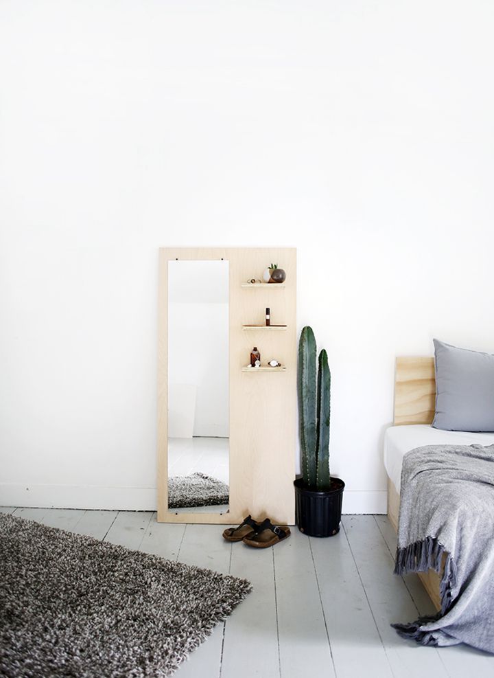 18. DIY Plywood Floor Mirror