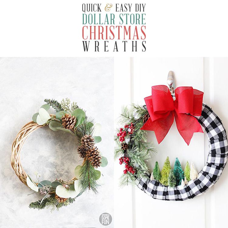 5. Easy Dollar Store Christmas Wreath