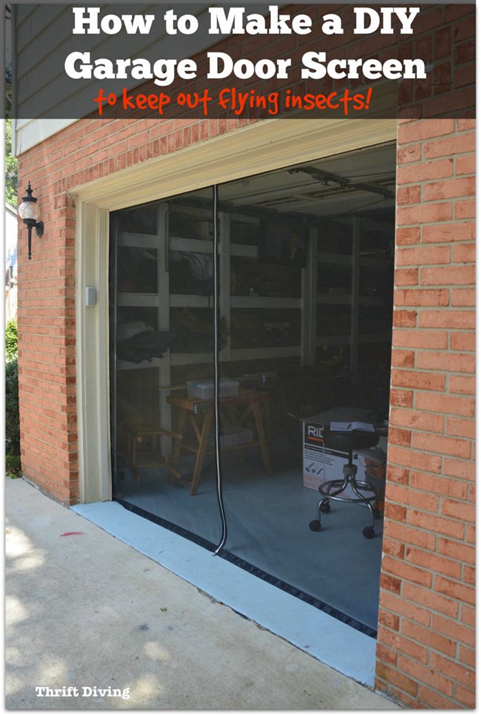 5. Garage Door Screen With Zipper