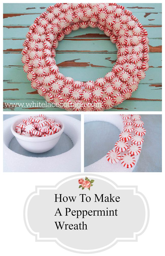 6. Peppermint Christmas Wreath DIY