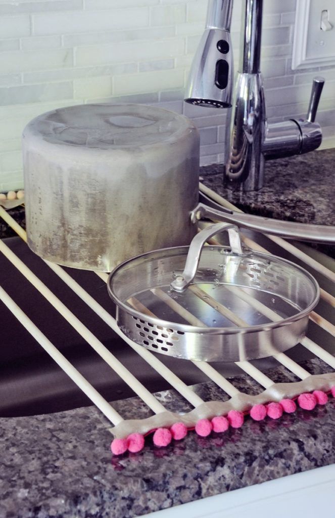 7. DIY Roll Up Dish Rack