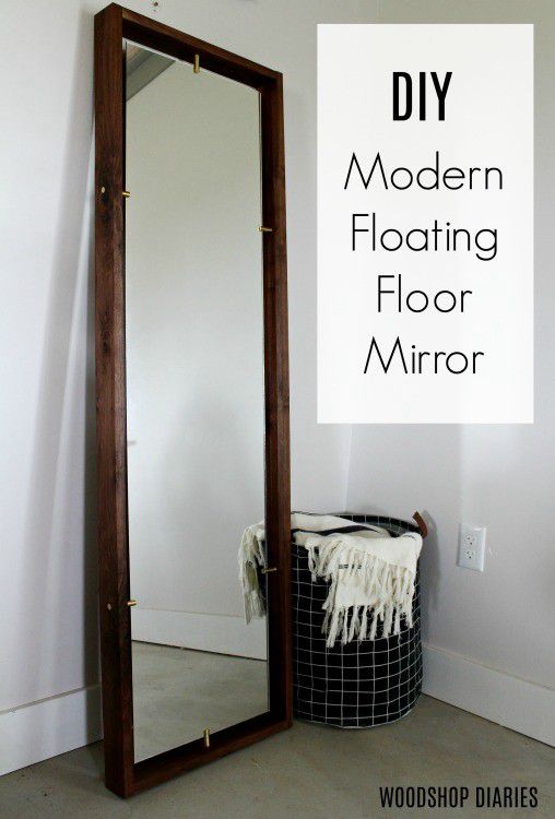 14. DIY Modern Floating Mirror
