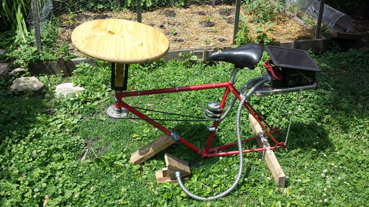 15. Solar Powered, Bike Frame Pottery Wheel