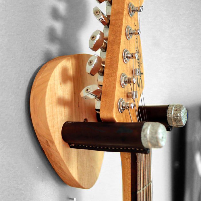 16. Guitar Wall Hanger With Leather And Pipe