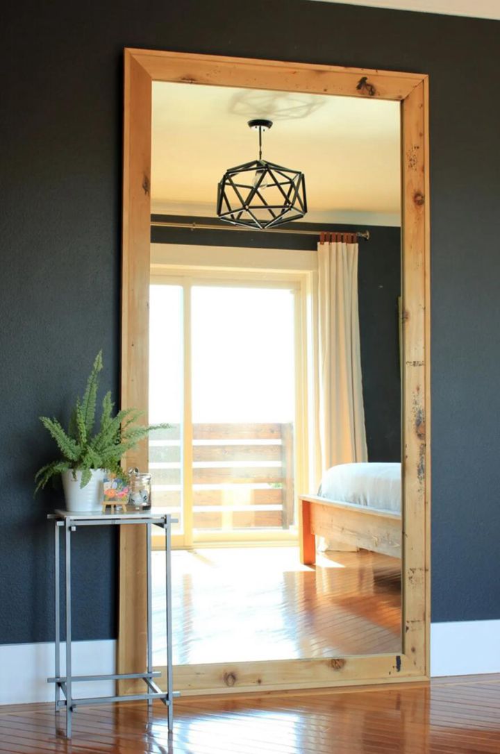 7. DIY Leaning Framed Floor Mirror