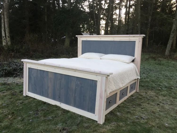 DIY King Farmhouse Bed