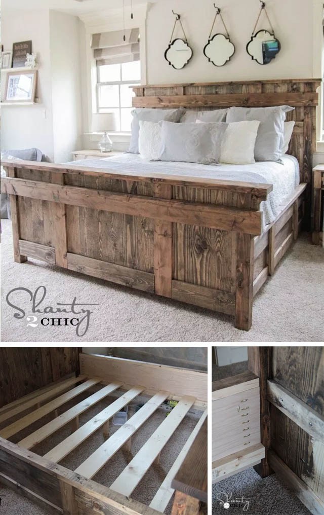 King Farmhouse Bed Frame