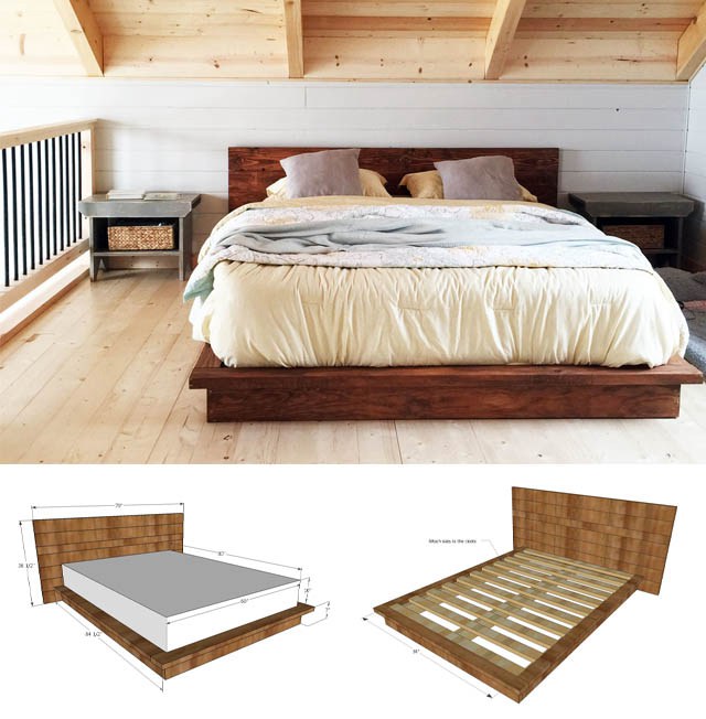 Rustic-Modern-DIY-Platform-Bed-Frame