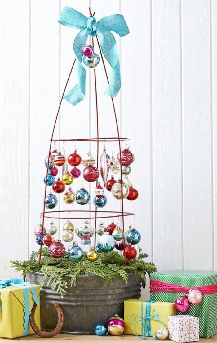 111. Tomato Cage Ornament Christmas Tree