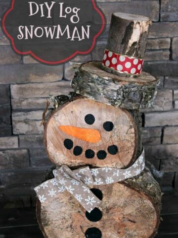 41. Sliced Wood Snowman