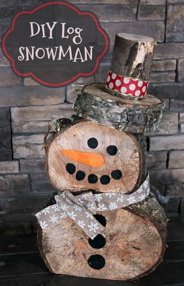 41. Sliced Wood Snowman