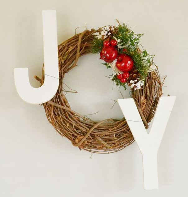 43. Joy Christmas Wreath