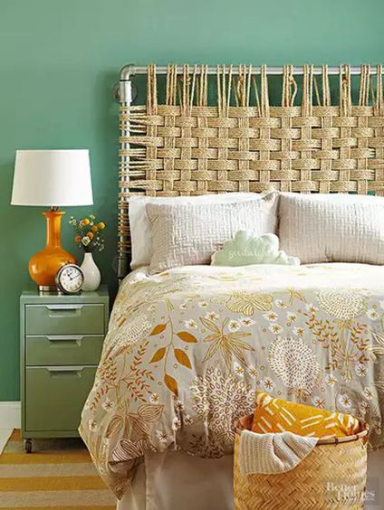 20. Rope Headboard