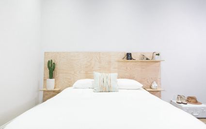 21. Plywood Shelf Headboard