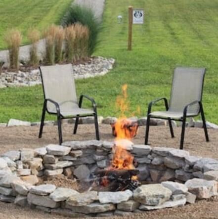 24. Inexpensive Stone Fire Pit