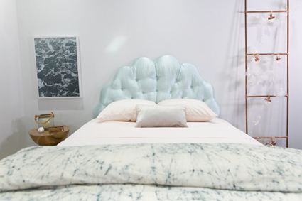 26. Upholstered Clamshell Headboard