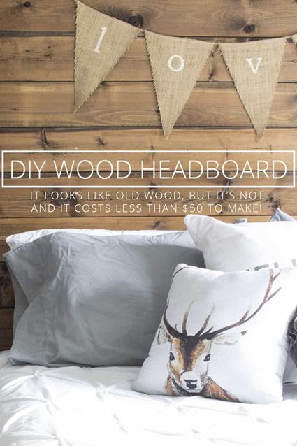 33. Decorated Plank Headboard
