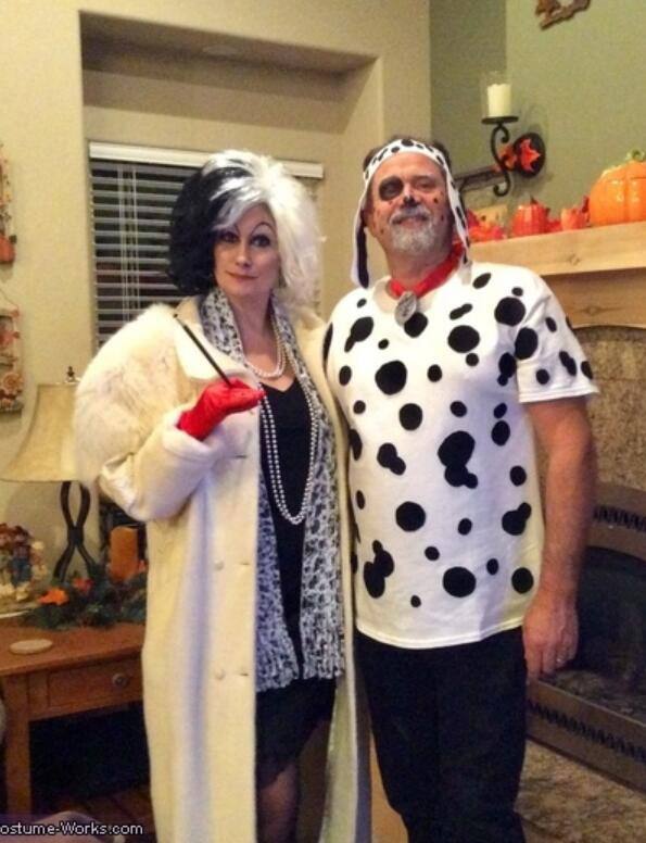 36. Cruella and Dalmatian Costumes