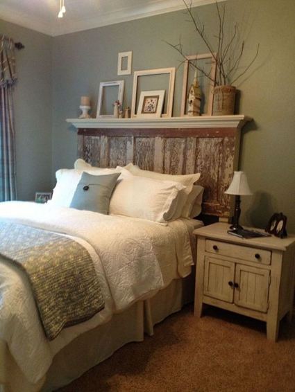 36. Rustic Door Headboard