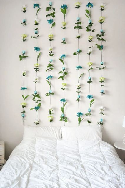 4. Flower Wall Headboard