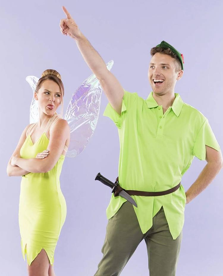 4. Tinkerbell and Peter Pan Halloween Costumes