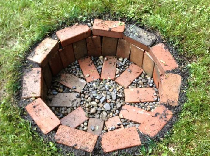 44. In-the-ground Brick Fire Pit
