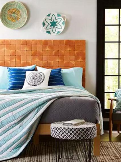 45. Wood Shims Weave Headboard